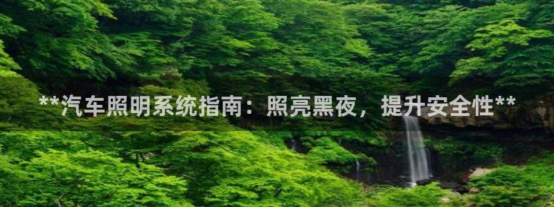 **汽车照明系统指南：照亮黑夜，提升安全性**