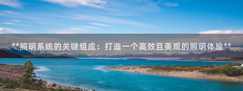 **照明系统的关键组成：打造一个高效且美