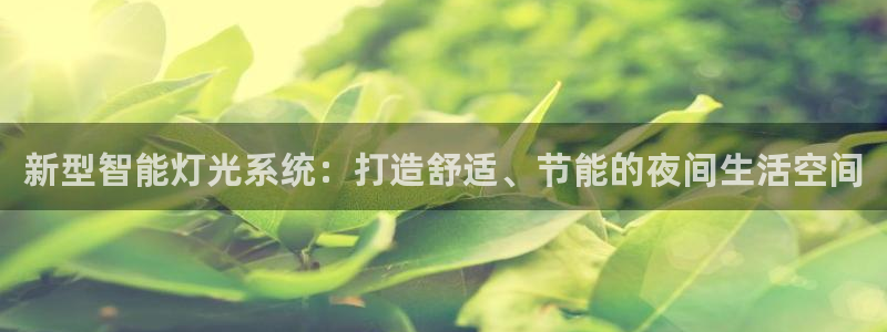 新型智能灯光系统:打造舒适、节能的夜间生活空间