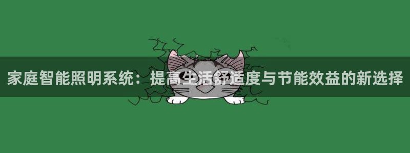 家庭智能照明系统：提高生活舒适度与节能效益的新选择