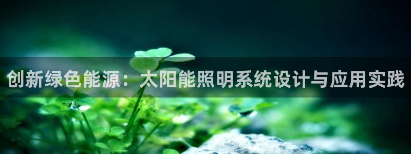 创新绿色能源：太阳能照明系统设计与应用实践